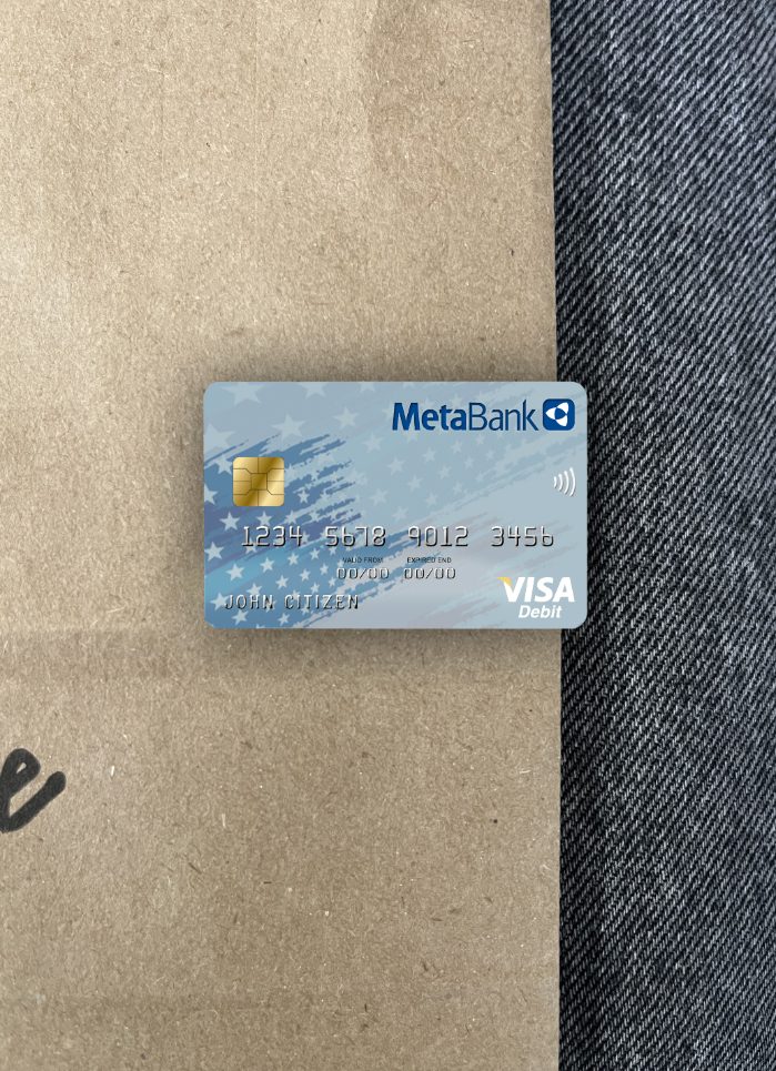 Download USA South Dakota Metabank visa card photolook front Photoshop template